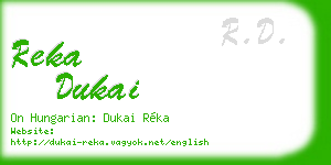 reka dukai business card